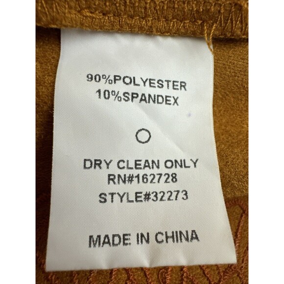 VOY Faux Suede Dress Sz Large Embroidered Boho - Picture 7 of 7